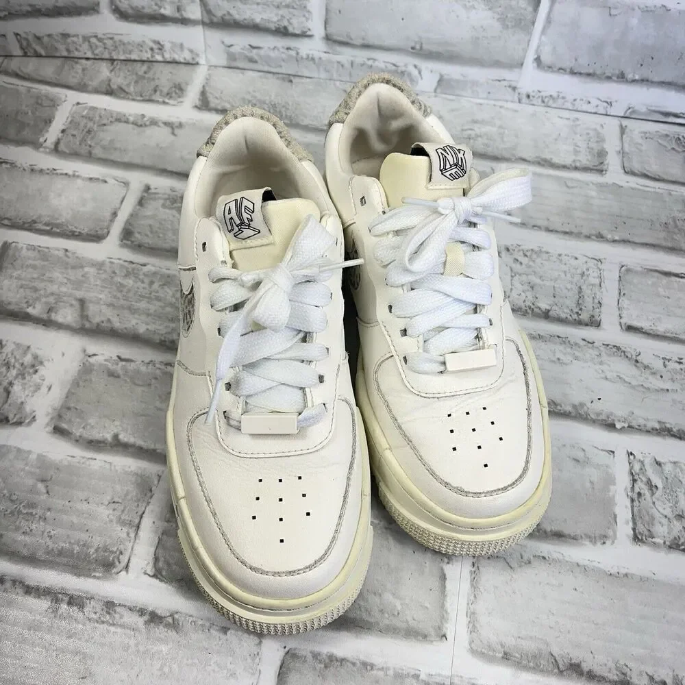 Nike Air Force 1 Low Pixel White Leopard Women's Size 5.5 Lifestyle Sneakers